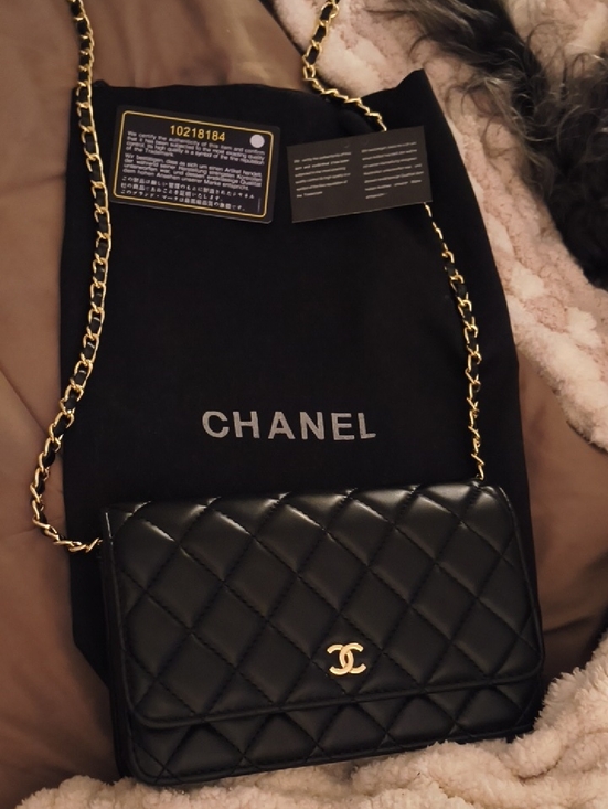 CHANEL Handbags - Authentic CHANEL Small Black Quilted Leather Crossbody Baggett with Gold Chain